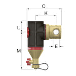 Flamco Clean Smart Vuilafscheider verticaal/horizontaal 22mm klem 30022